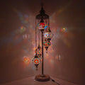 MoslandHome Handmade Turkish Mosaic Floor Lamp 5 Globe Corner