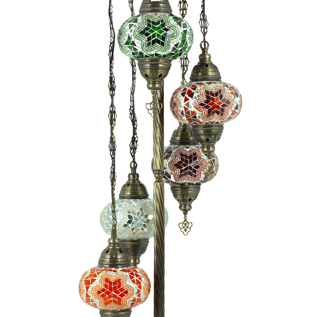 MoslandHome Handmade Turkish Mosaic Floor Lamp