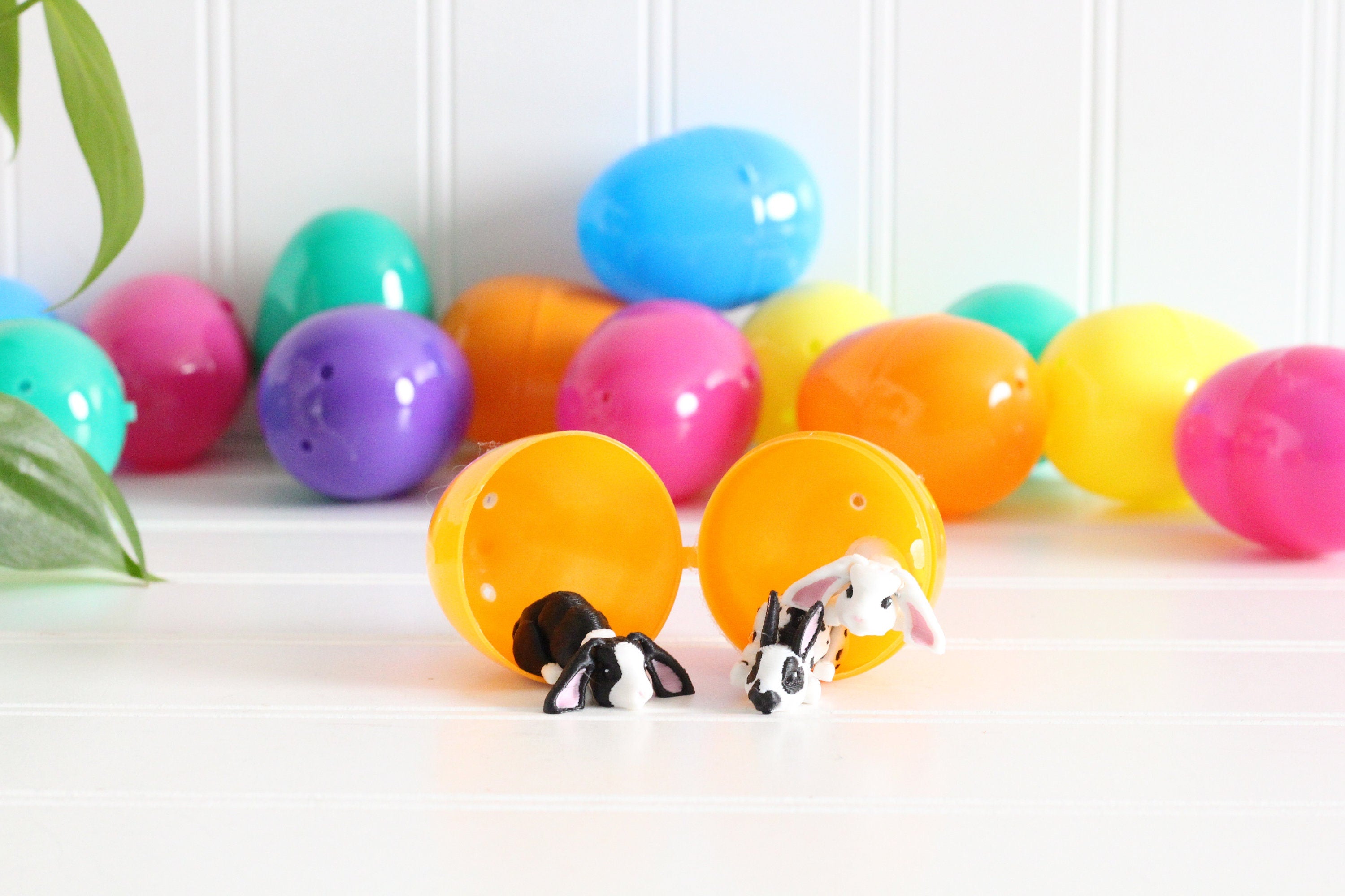 Mini Rabbit Figurines Easter Egg Fillers 3D Printed 5 Pack
