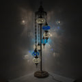 MoslandHome Handmade Turkish Mosaic Floor Lamp 7 Globe Corner