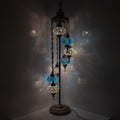 MoslandHome Handmade Turkish Mosaic Floor Lamp 7 Globe Moroccan