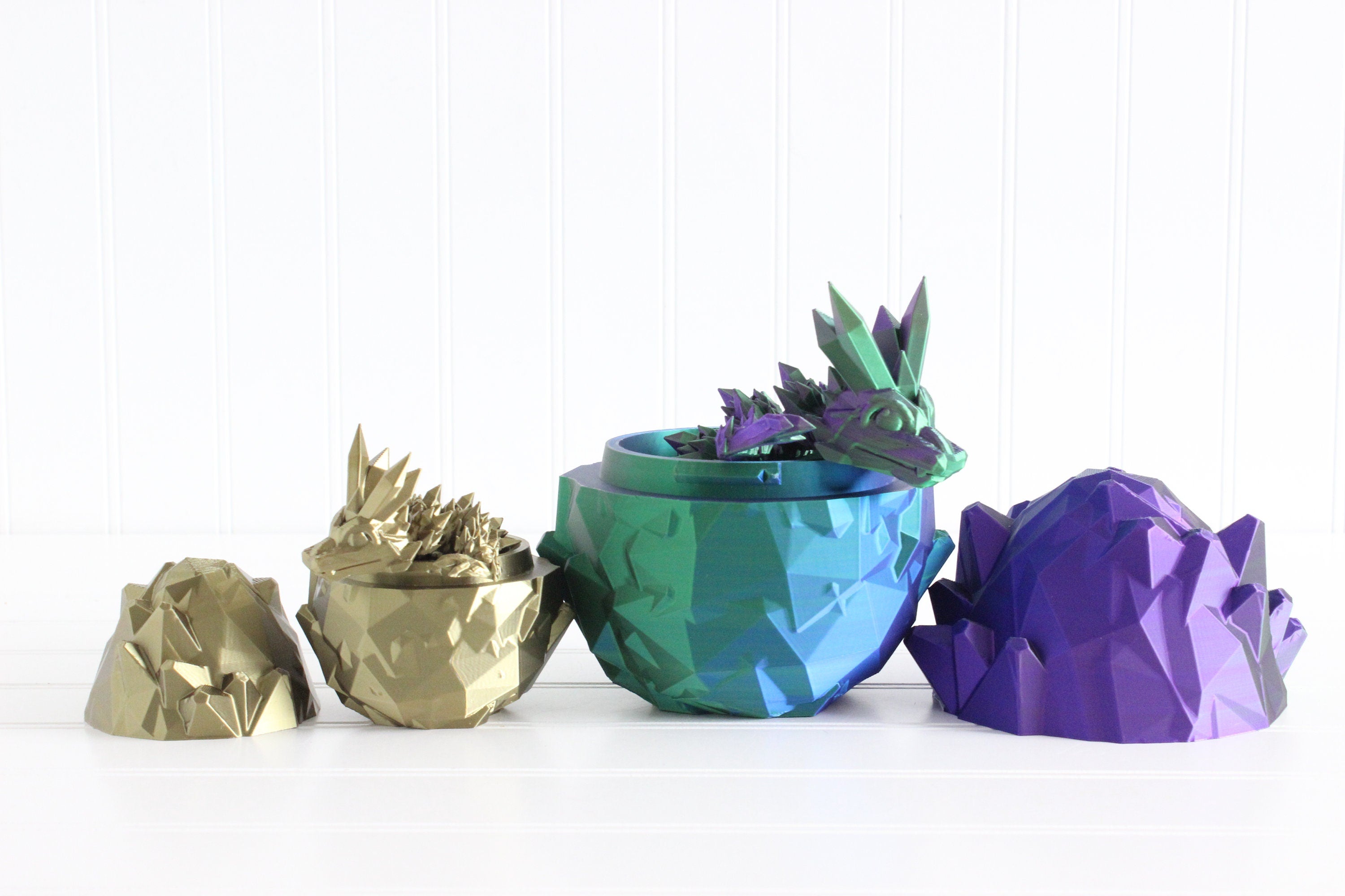 DelightfullyDutch Articulated Dragon Figurine 3D Printed Desk Fidget Toy