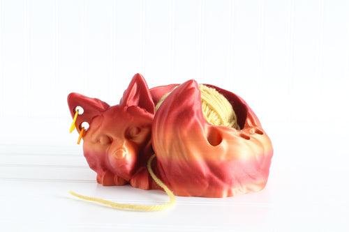 DelightfullyDutch 3D Printed Fox Yarn Bowl for Knitting and Crochet