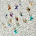 VanillaStarCafe Micro Acrylic Butterflies Tiny Nail Art Embellishments 0.9cm