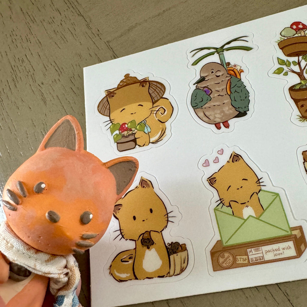VanillaStarCafe Mr. Wal Vinyl Sticker Sheet 6x4in