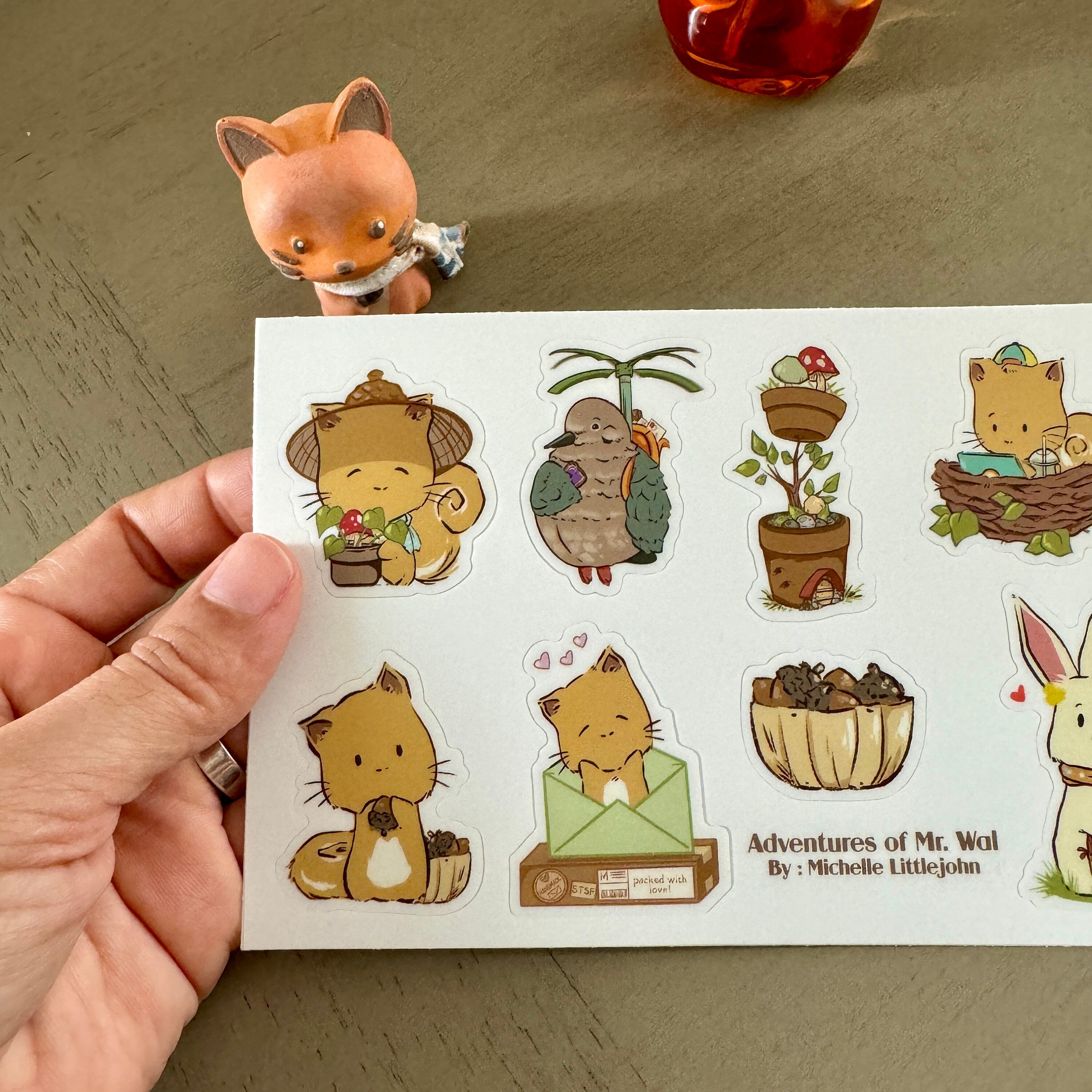 VanillaStarCafe Mr. Wal Vinyl Sticker Sheet 6x4in