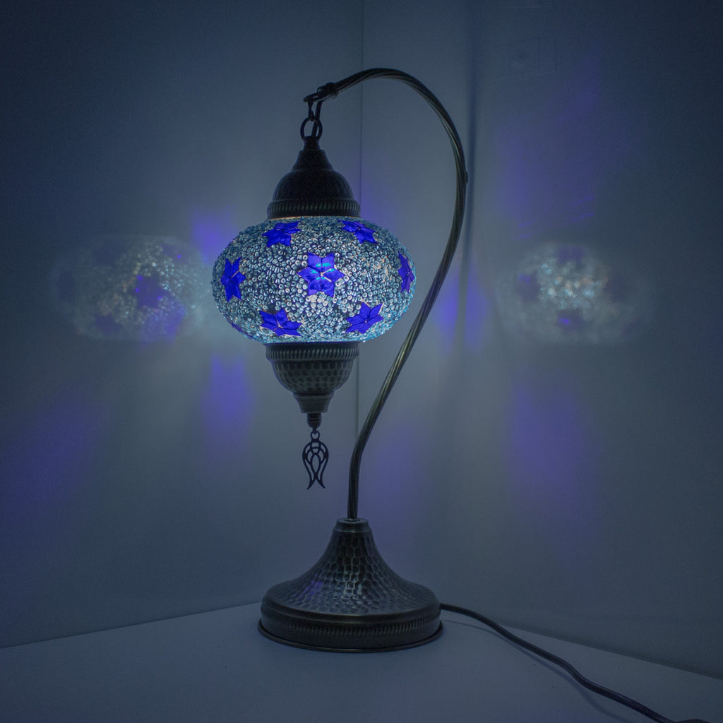 MoslandHome Handmade Turkish Mosaic Table Lamp 19in