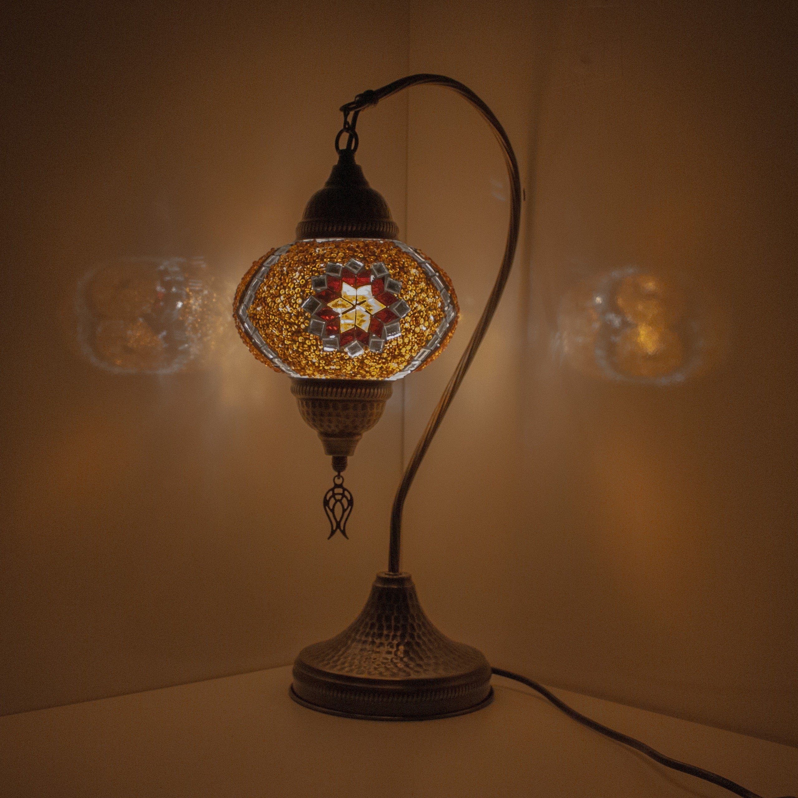 MoslandHome Premium Turkish Lamp Mosaic Table Lamp