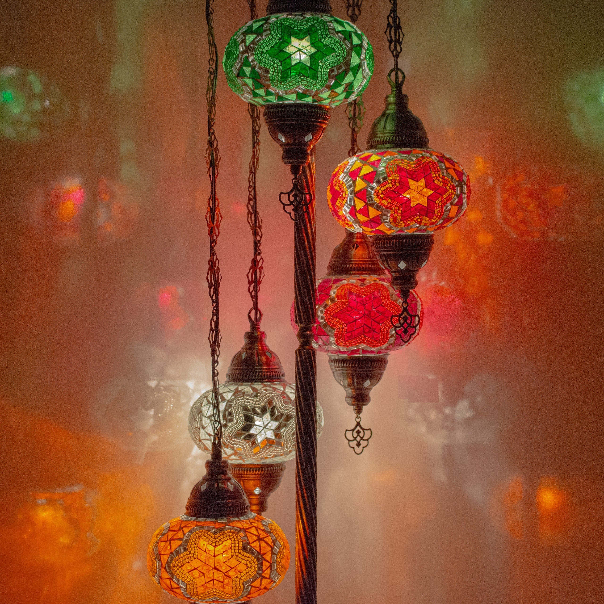 MoslandHome Handmade Turkish Mosaic Floor Lamp
