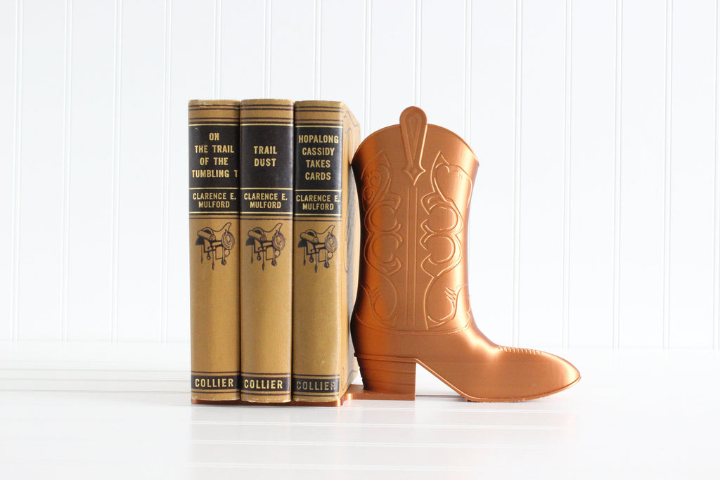 Cowboy Boot Bookend Country Western Home Decor Cowgirl