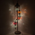 MoslandHome Handmade Turkish Mosaic Floor Lamp 7 Globe Corner