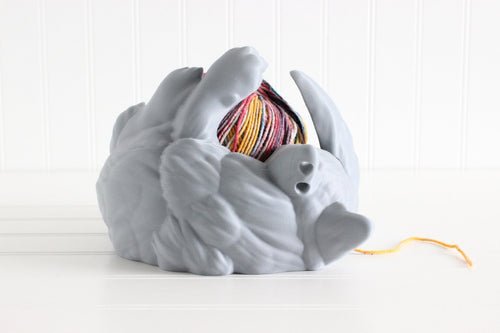 DelightfullyDutch 3D Printed Cat Yarn Bowl Yarn Holder Crochet