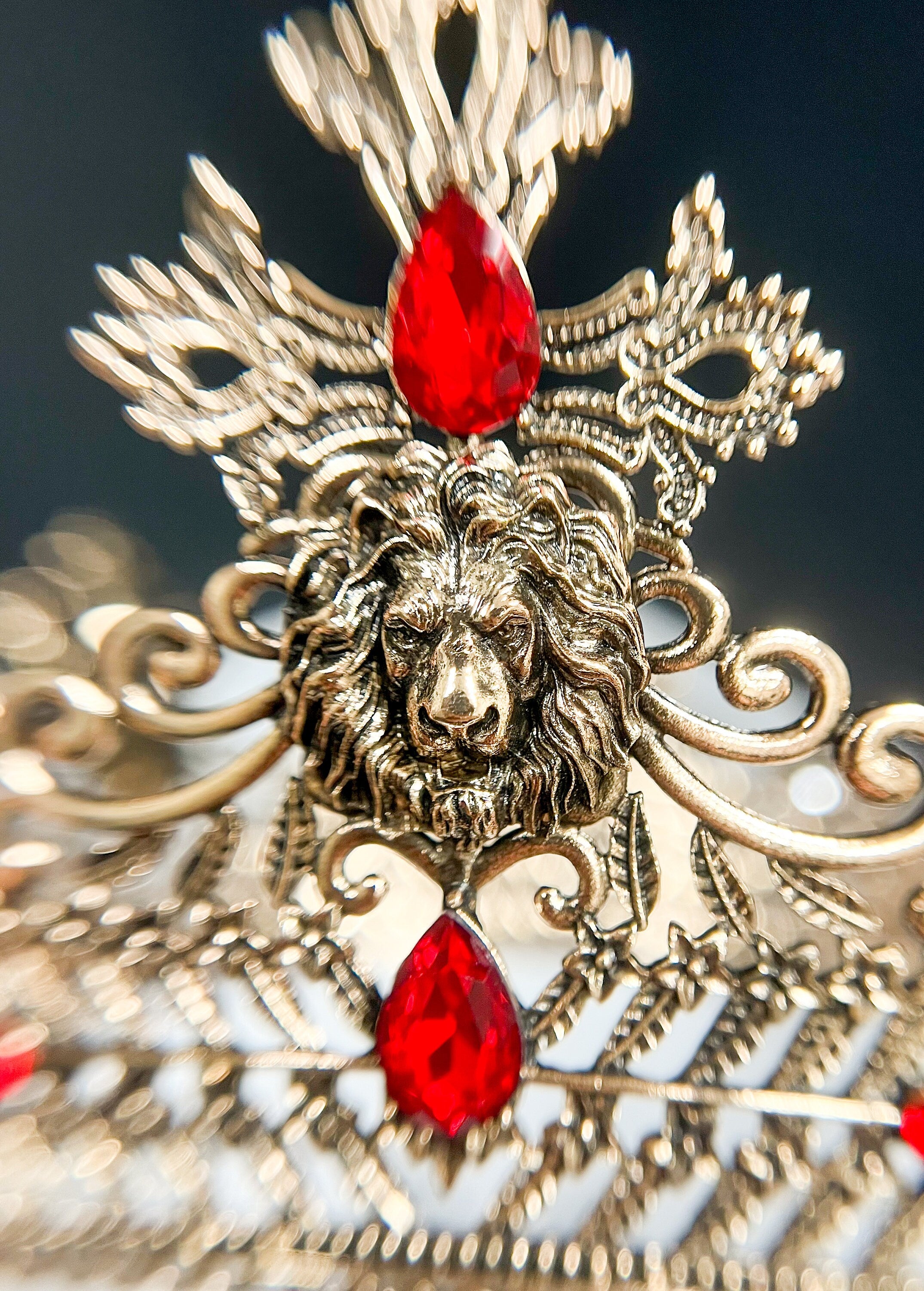 HappyJewelryWorld Lion King Royal Crown for Men