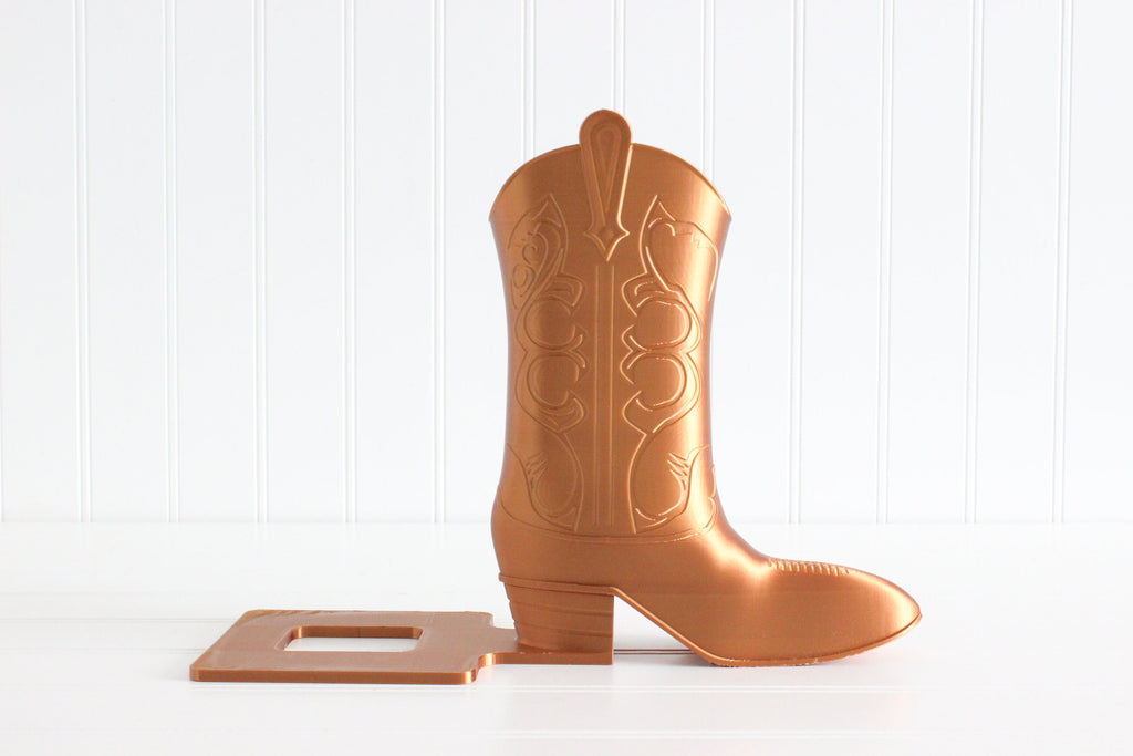 Cowboy Boot Bookend Country Western Home Decor Cowgirl