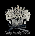Silver Rhinestone Queen Tiara With Comb Princess Crown Bridal Headpiece