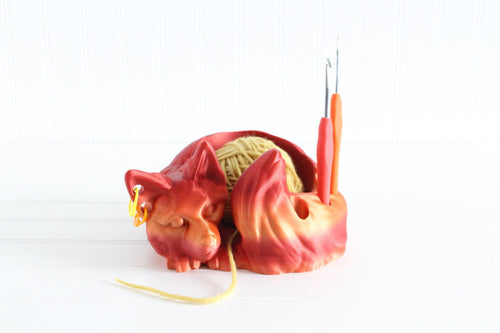 DelightfullyDutch Fox Yarn Bowl 3D Printed Knitting Crochet Holder