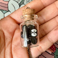 VanillaStarCafe Sprites in a Jar Glass Bottle Charm 30 Inch Chain