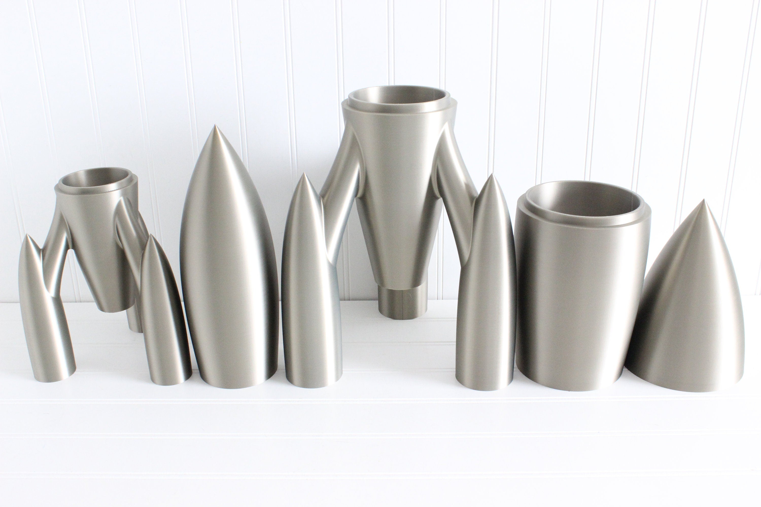 DelightfullyDutch Extra Large Rocket Ship Figurine 3D Printed Custom Trophy