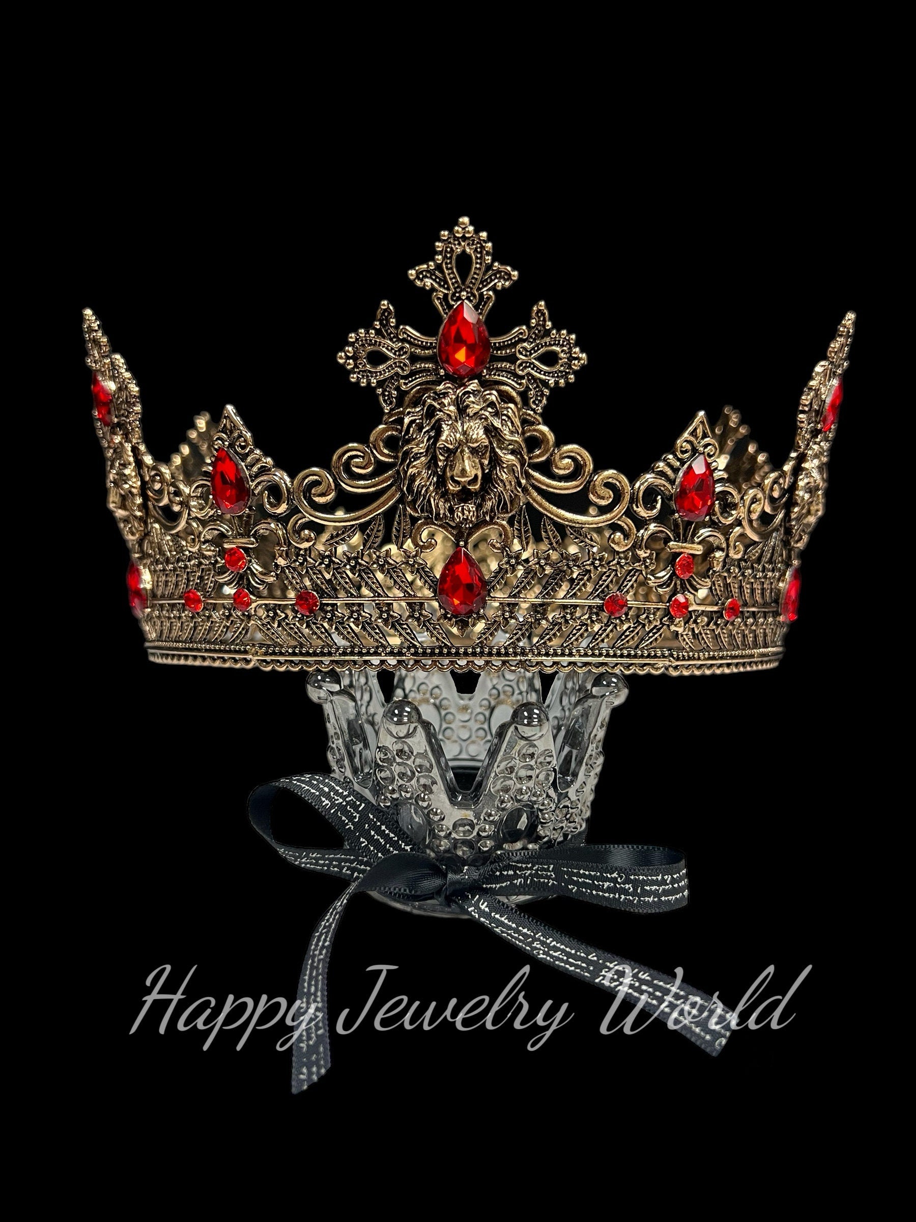 HappyJewelryWorld Lion King Royal Crown for Men