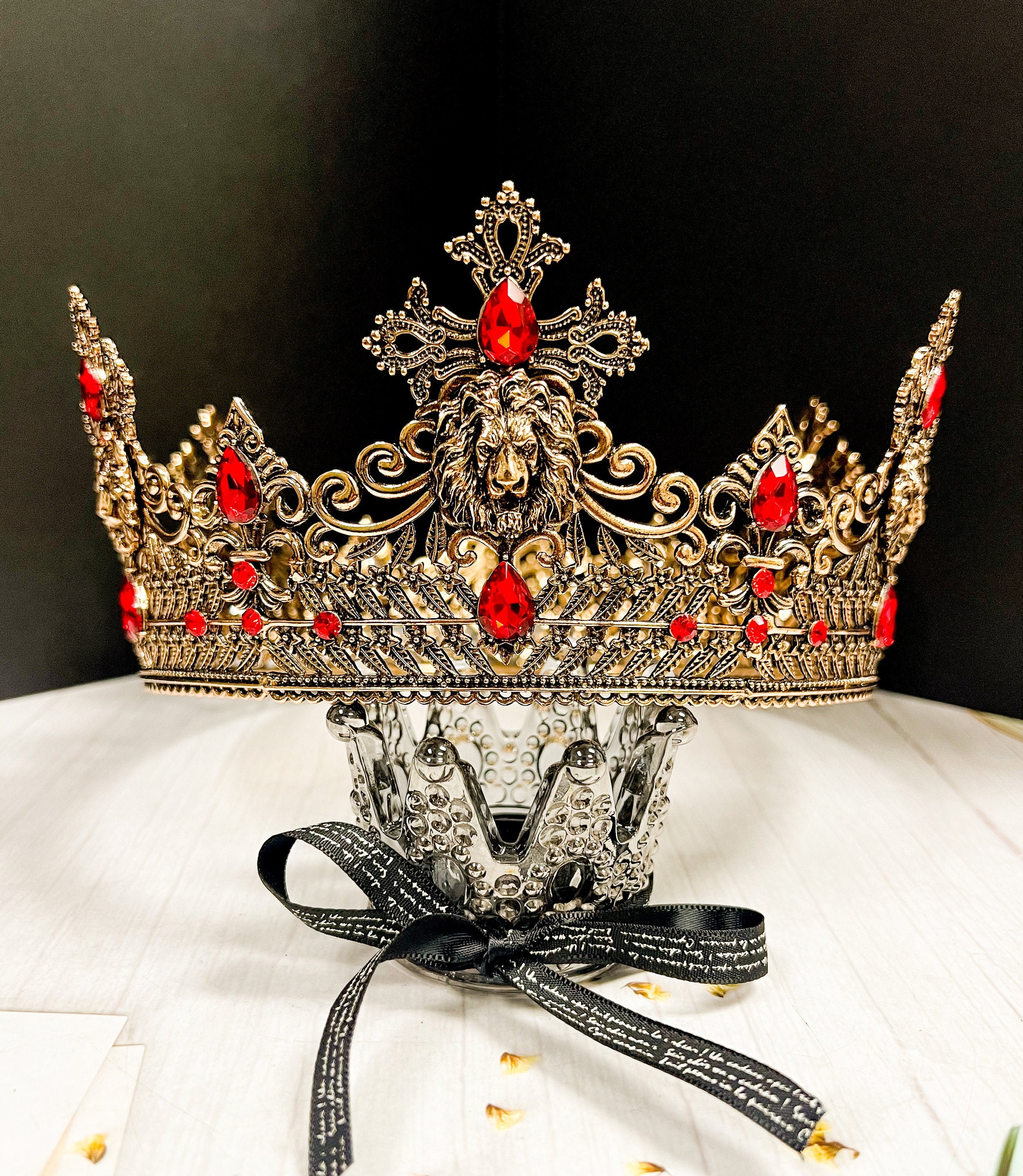 HappyJewelryWorld Lion King Royal Crown for Men