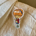 VanillaStarCafe Handmade Felt Coffee Girl Pin