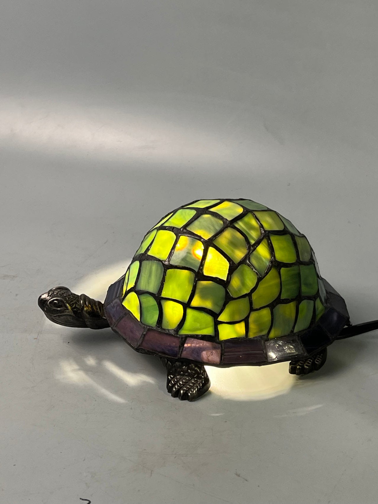 Turtle Tiffany Table Lamp Antique Stained Glass Decorative Night Light
