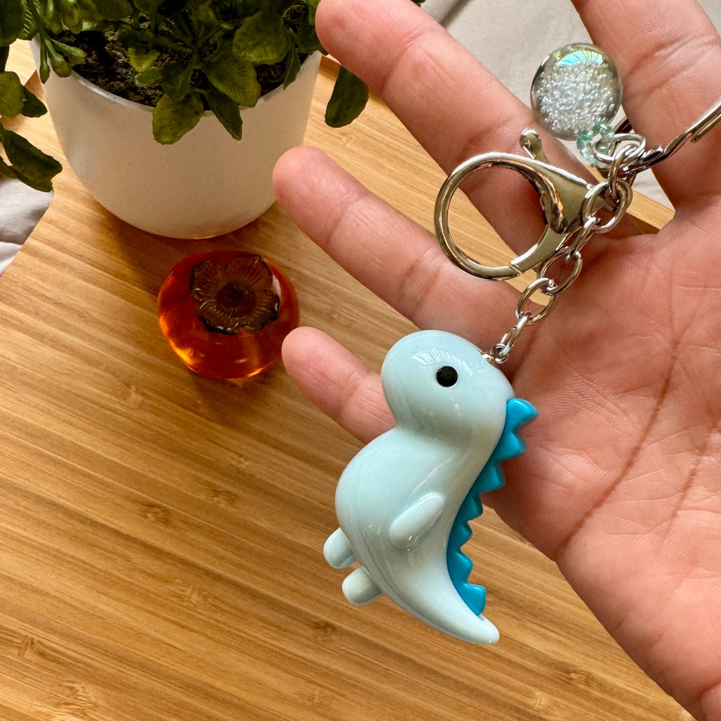 VanillaStarCafe Chibi Iridescent Dinosaur Keychain