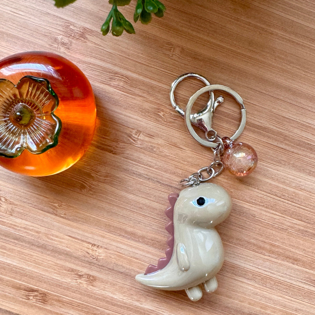 VanillaStarCafe Chibi Iridescent Dinosaur Keychain