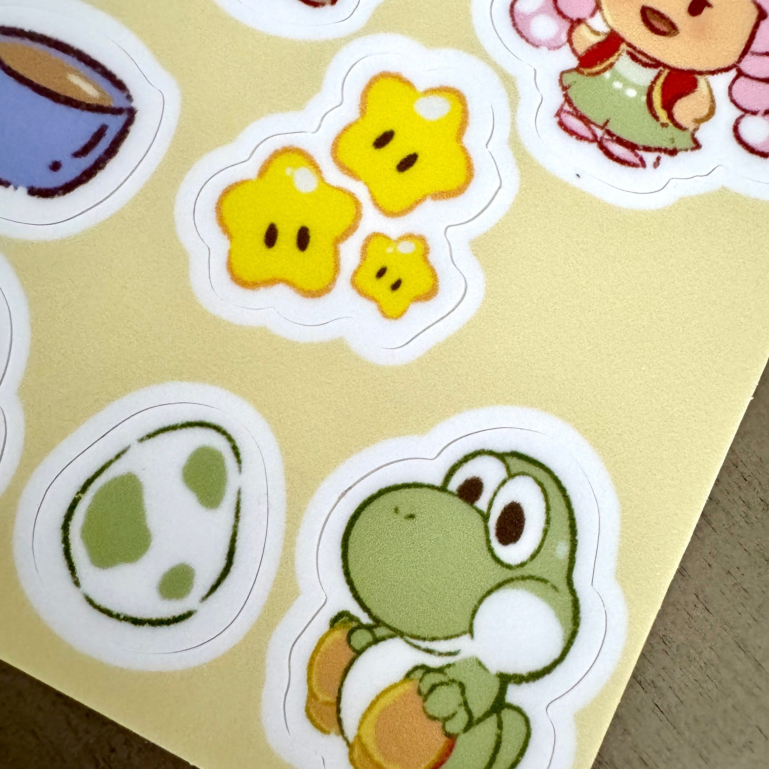 VanillaStarCafe Toad and Friends Sticker Sheet 6x4in Vinyl
