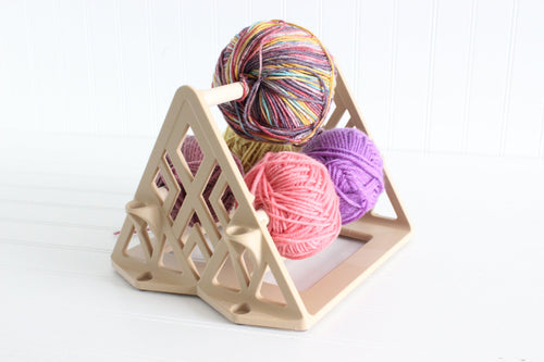 DelightfullyDutch Yarn Holder Spinner Birch Wood Crochet Knitting Tool