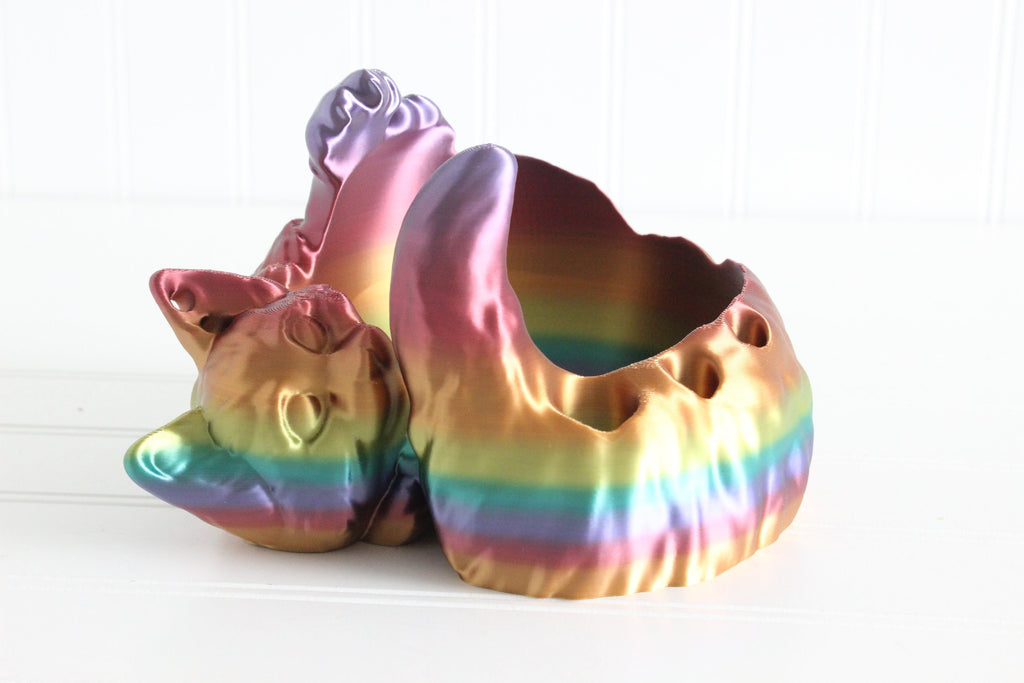 DelightfullyDutch 3D Printed Cat Yarn Bowl Yarn Holder Crochet