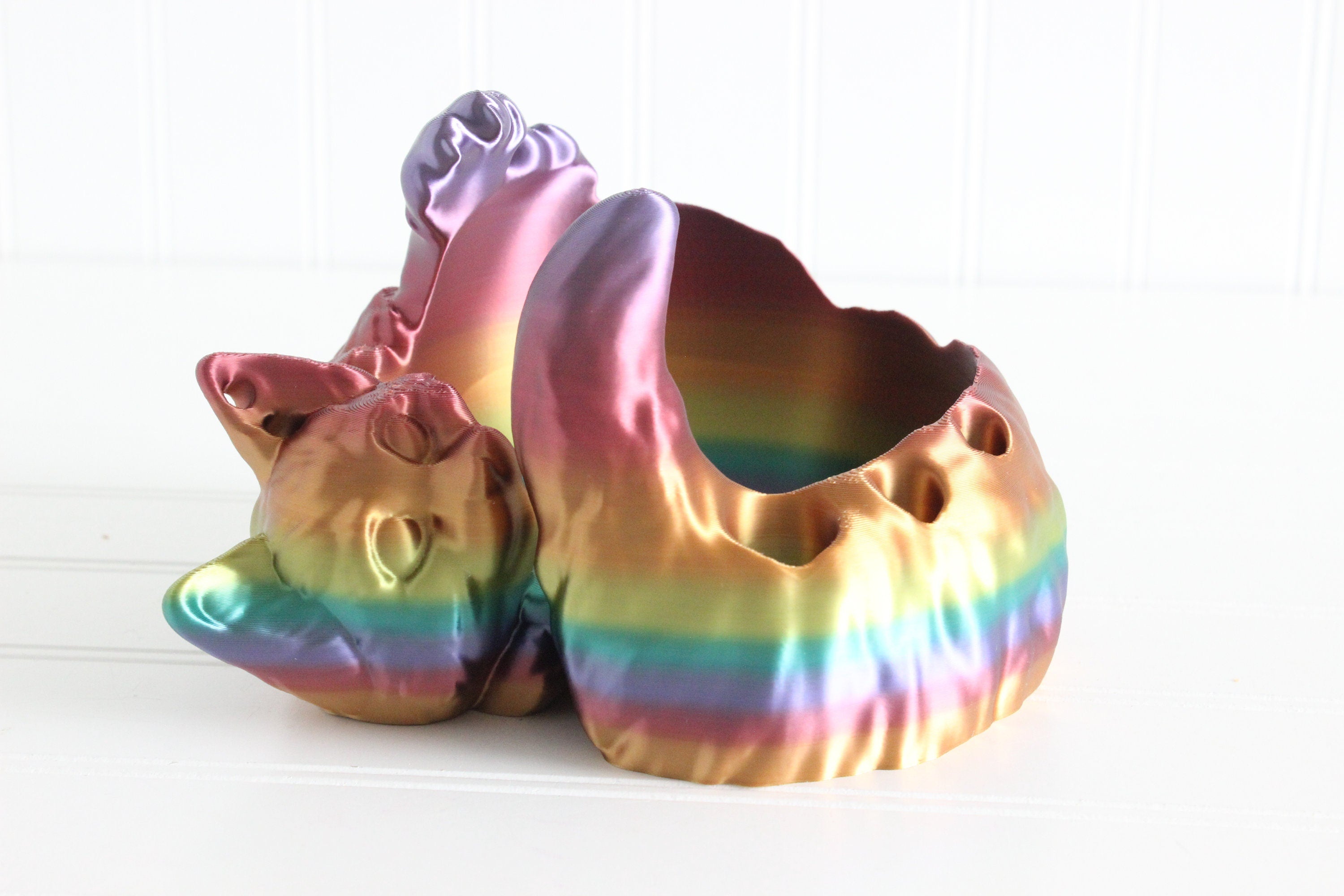 DelightfullyDutch 3D Printed Cat Yarn Bowl Yarn Holder Crochet
