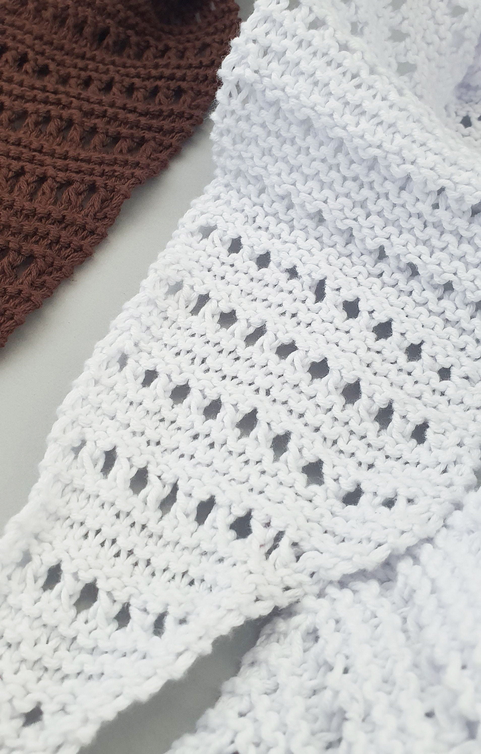 LusiKnits Knit Headband Scarf Pattern Summer Lace Cotton