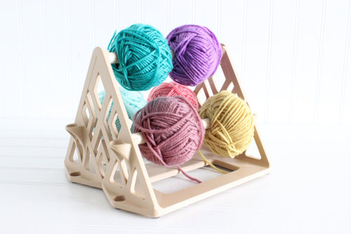DelightfullyDutch Yarn Holder Spinner Birch Wood Crochet Knitting Tool