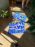 OrnnWorks Believe in Your Dreams Fluffy Handmade Tufted Rug 65x45cm