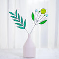 RainLine Wildflower Stained Glass Leaf Suncatcher Boho Bouquet