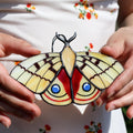 SunStainedGlassUA Peacock Moth Butterfly Suncatcher Stained Glass Window Hanging