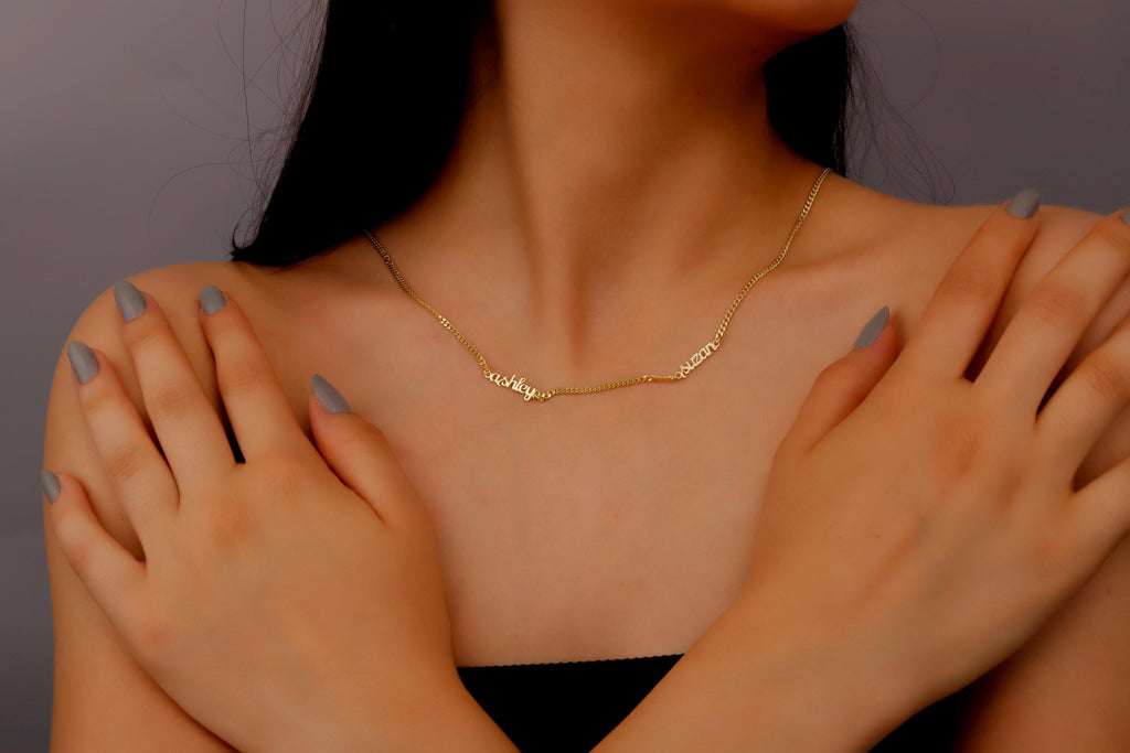 SilverGoldandRose Sterling Silver Multiple Name Necklace Personalized