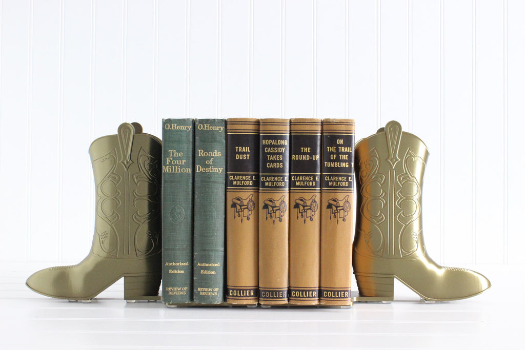 Cowboy Boot Bookend Country Western Home Decor Cowgirl