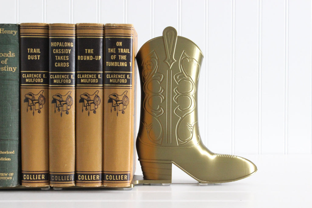 Cowboy Boot Bookend Country Western Home Decor Cowgirl