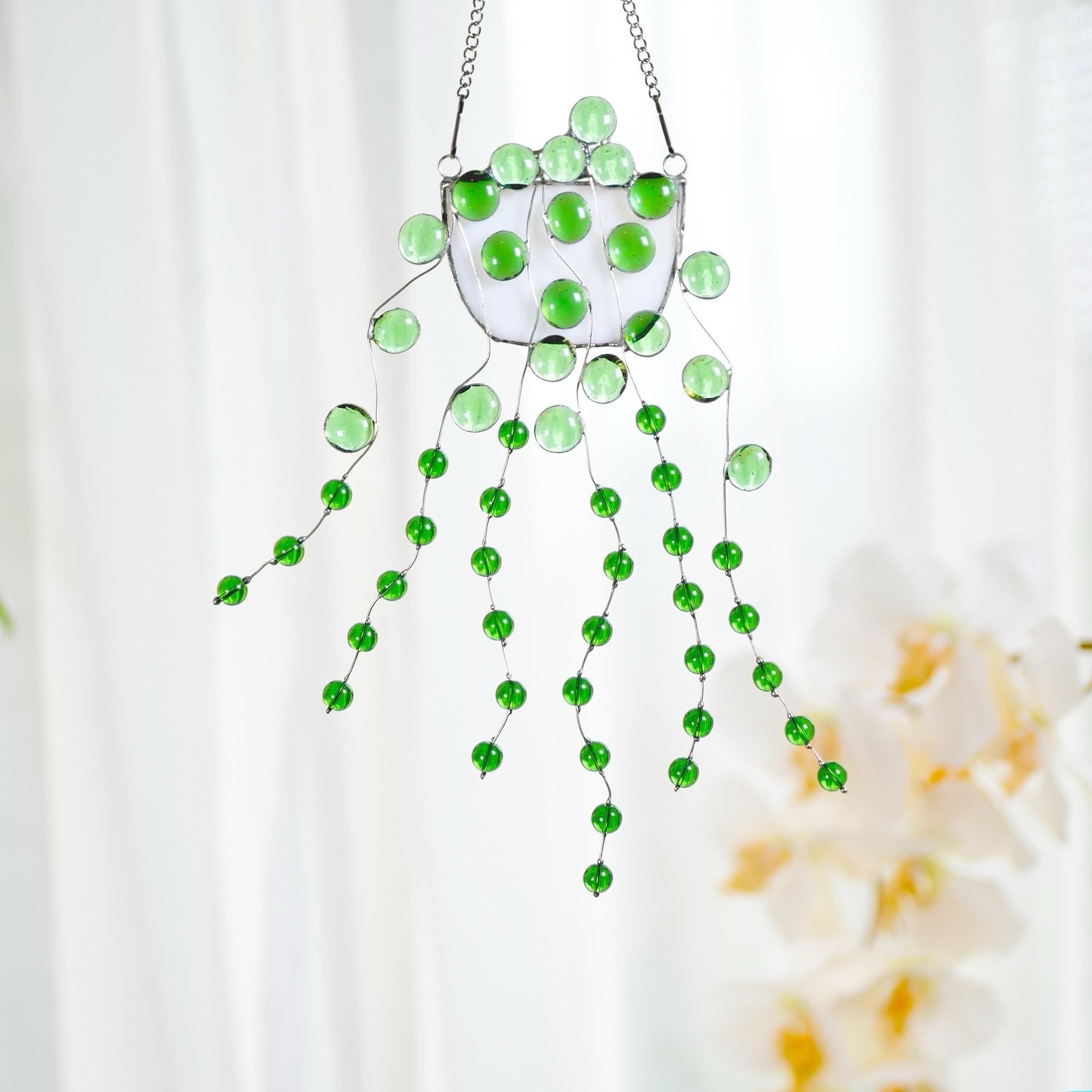 RainLine String of Pearls Stained Glass Window Hanging Suncatcher