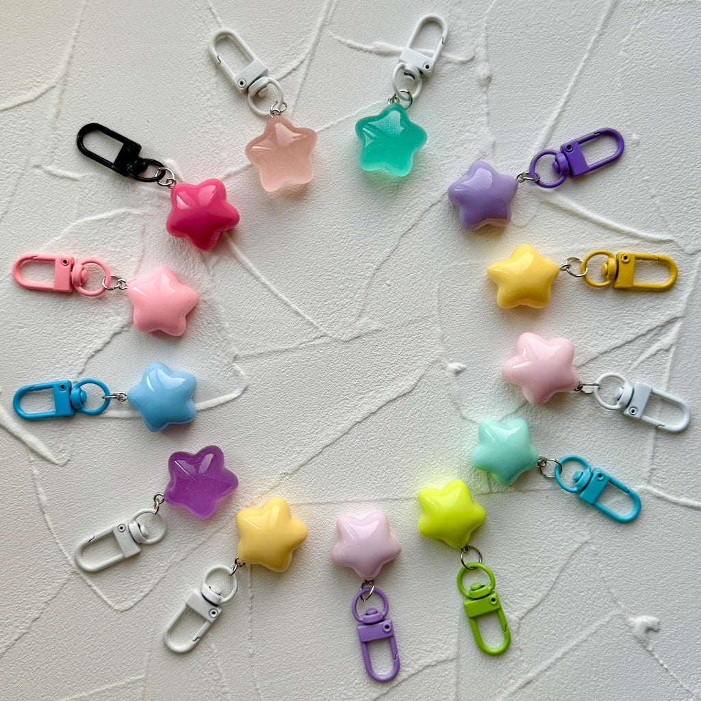 VanillaStarCafe Kirby Stars Keychain - Acrylic Charm