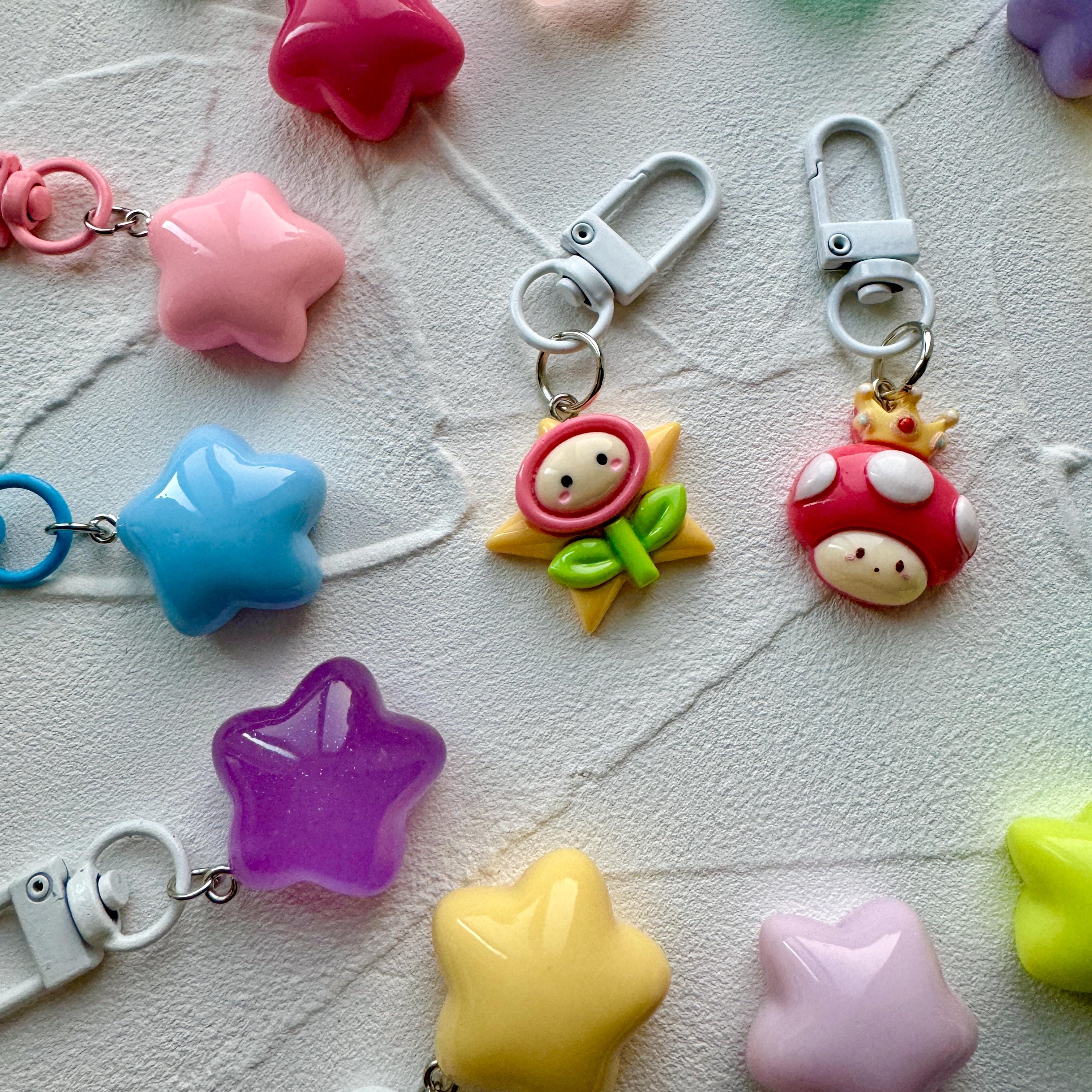 VanillaStarCafe Kirby Stars Keychain - Acrylic Charm