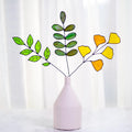 RainLine Wildflower Stained Glass Leaf Suncatcher Bouquet
