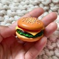 VanillaStarCafe Cheeseburger With Sesame Seed Bun Keychain