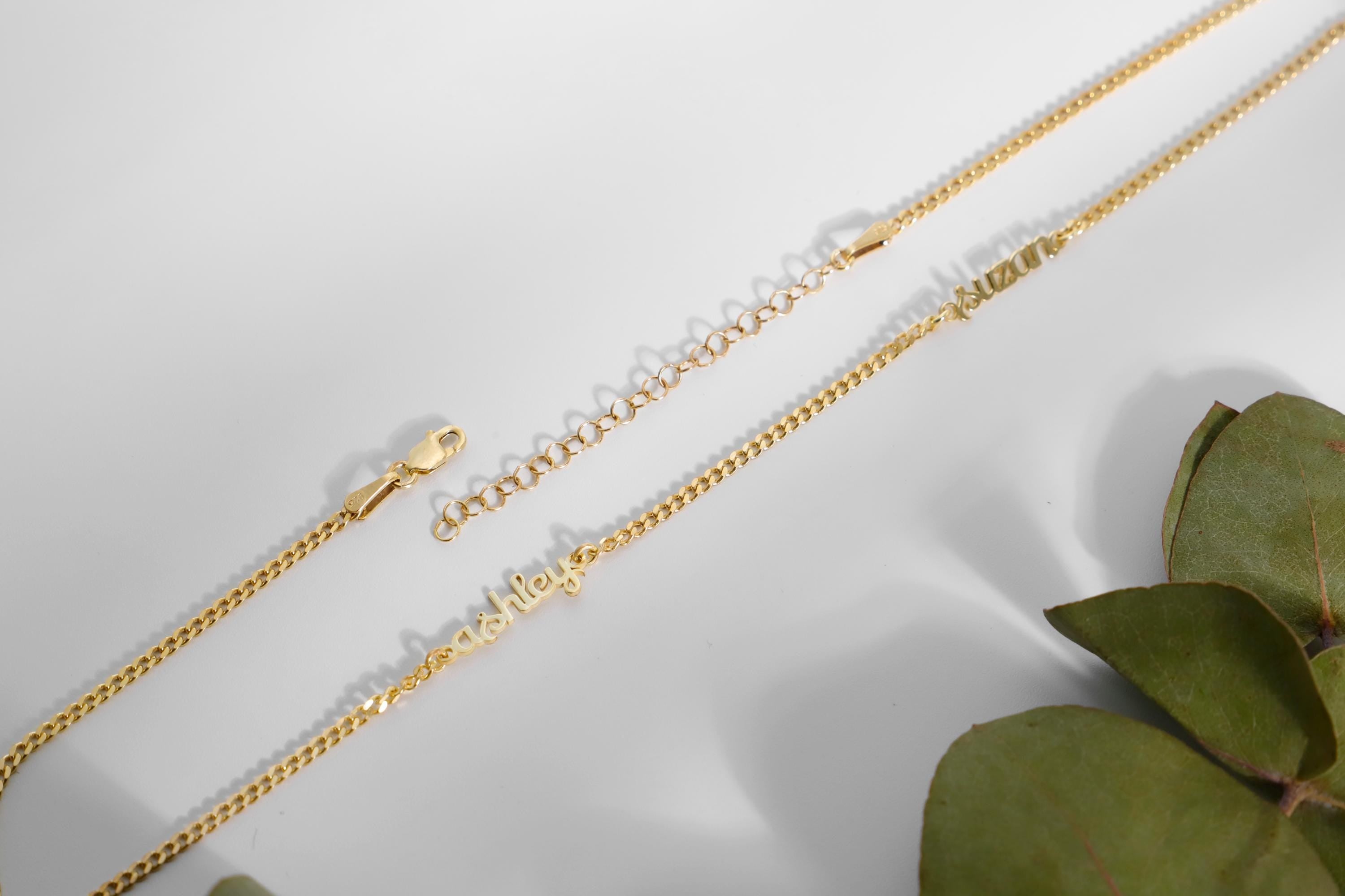 SilverGoldandRose Personalized Sterling Silver Multiple Name Necklace