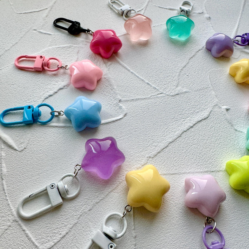 VanillaStarCafe Kirby Stars Keychain - Acrylic Charm
