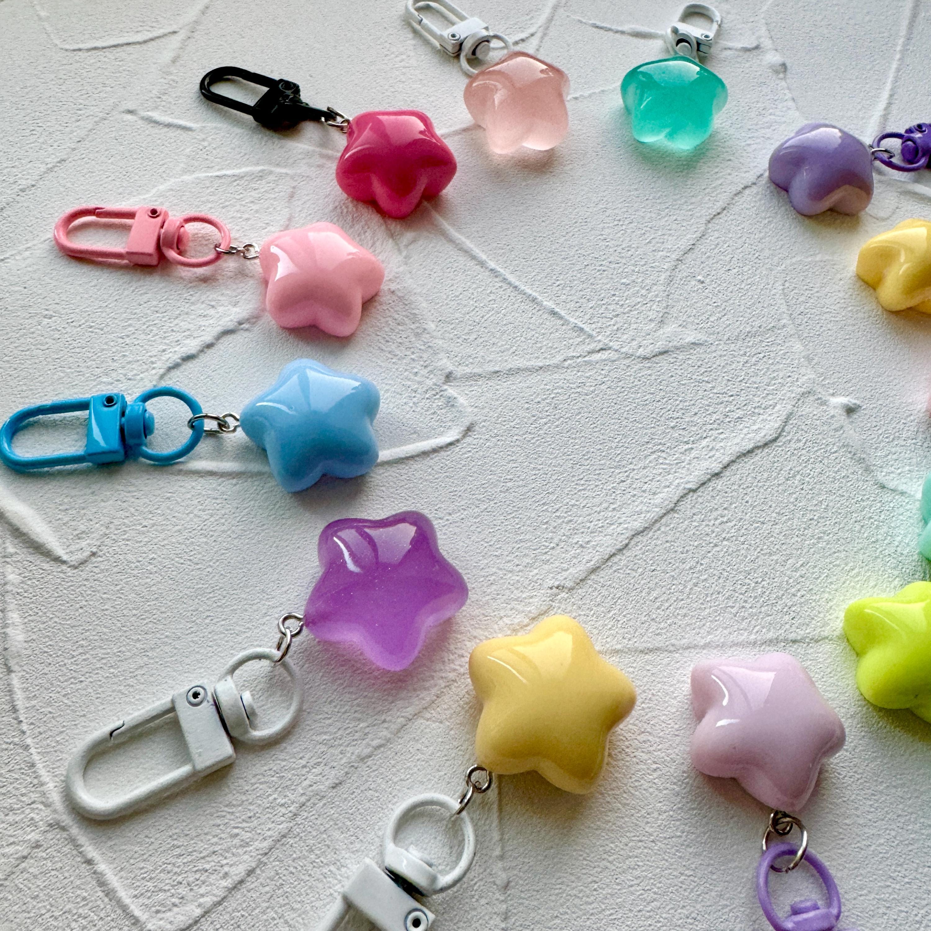 VanillaStarCafe Kirby Stars Keychain - Acrylic Charm