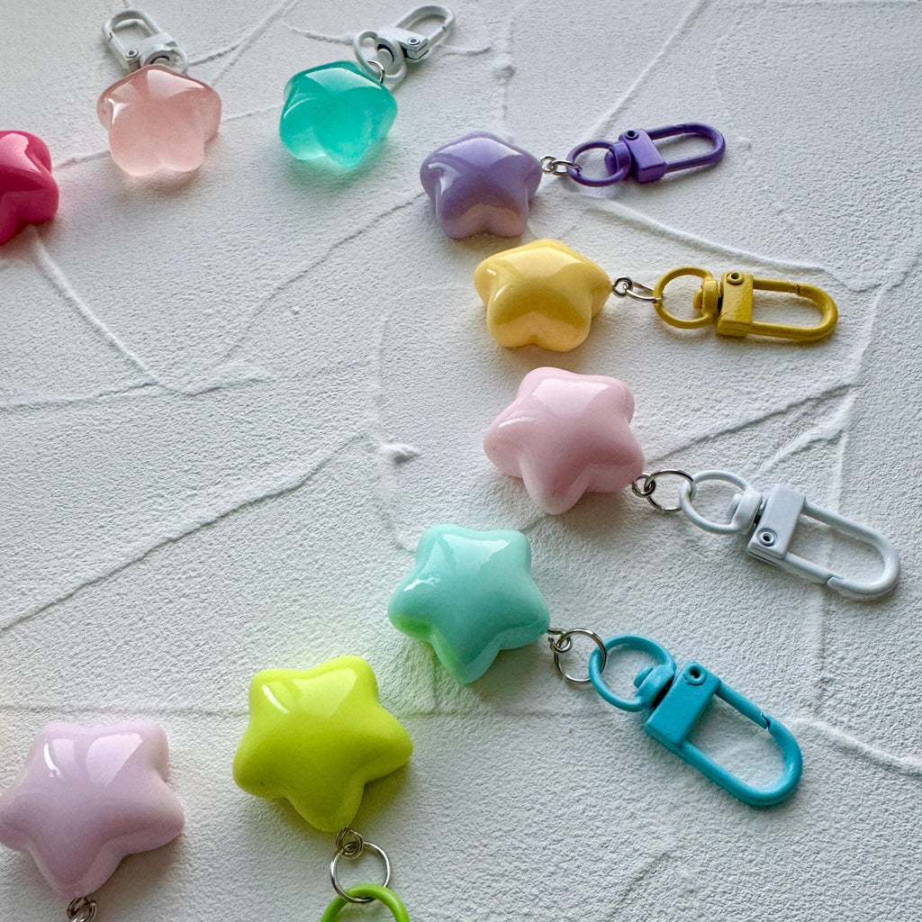 VanillaStarCafe Kirby Stars Keychain - Acrylic Charm