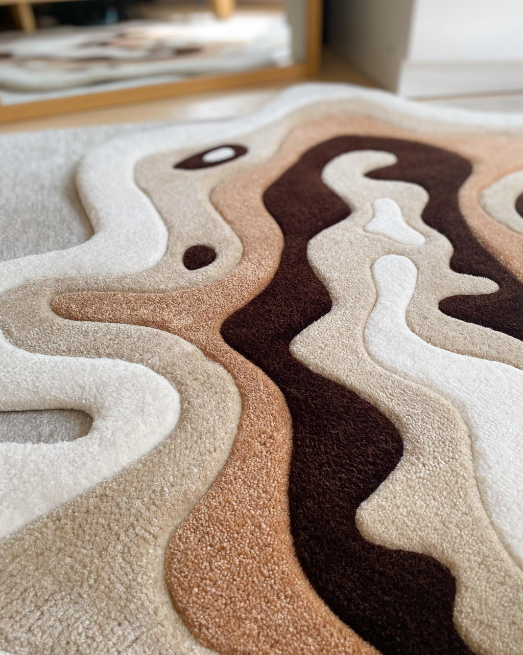 LargoModern Steppe Grass Handmade Tufted Rug Fluffy Custom